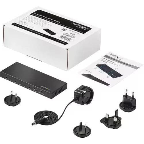 StarTech HDMI Splitter 1 Port In 4 Ports Out 4K Ultra HD @60Hz 18Gbps