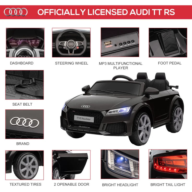 Maplin Plus Licensed Audi TT 12V Kids Ride On Car with Remote