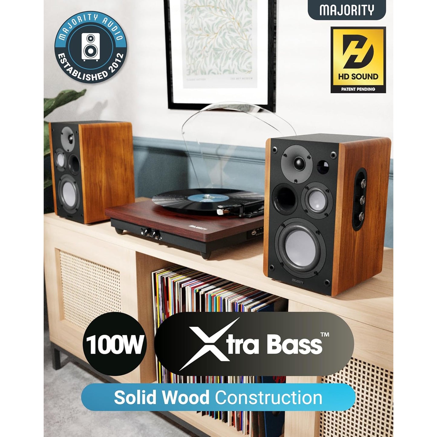 Majority D100 Bookshelf Speakers