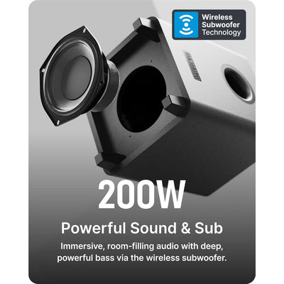 Majority Naga 40 Plus Bluetooth Soundbar & Wireless Sub