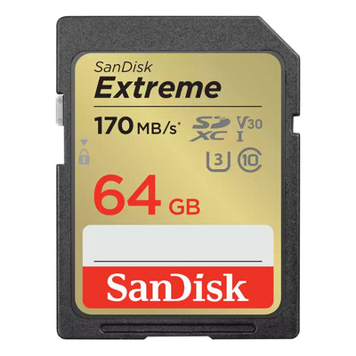 SanDisk 64GB Extreme SDXC Class 10 UHS-I Card 170 MB/s