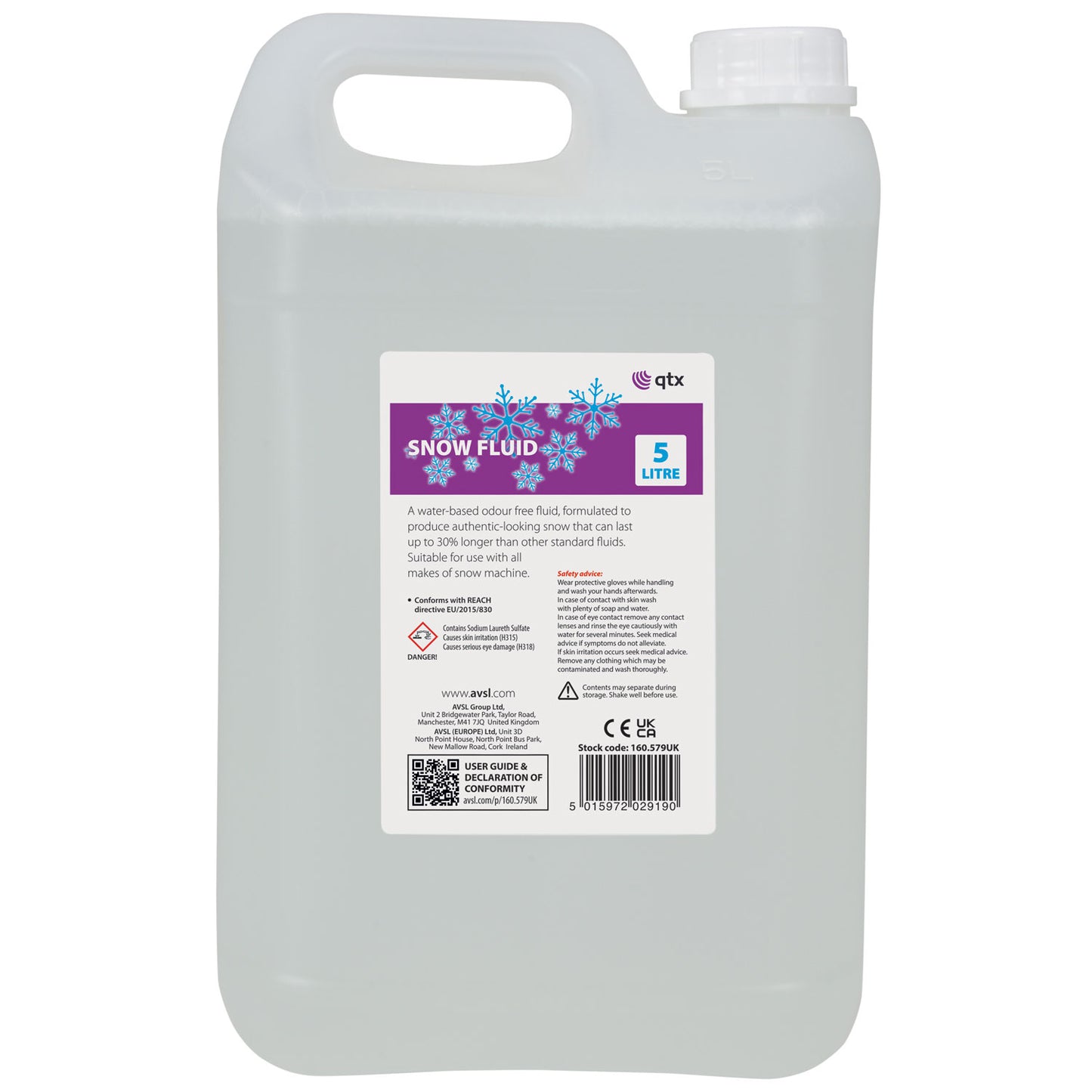 QTX 5 Litre Snow Fluid - Pack of 2