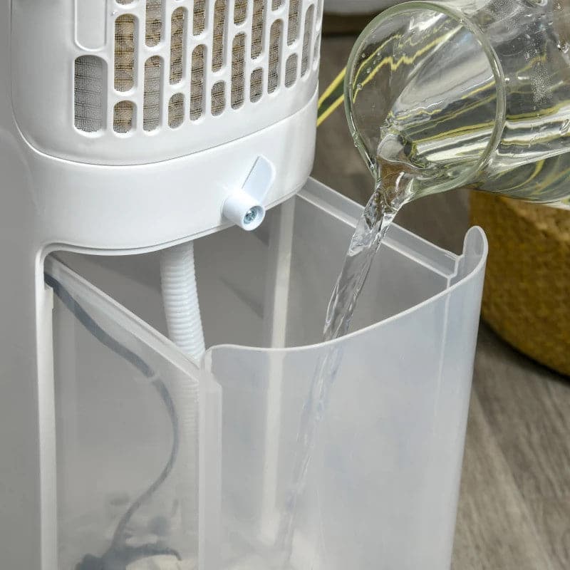 HOMCOM 2-in-1 Oscillating Evaporative Ice Cooling Fan - White - maplin.co.uk