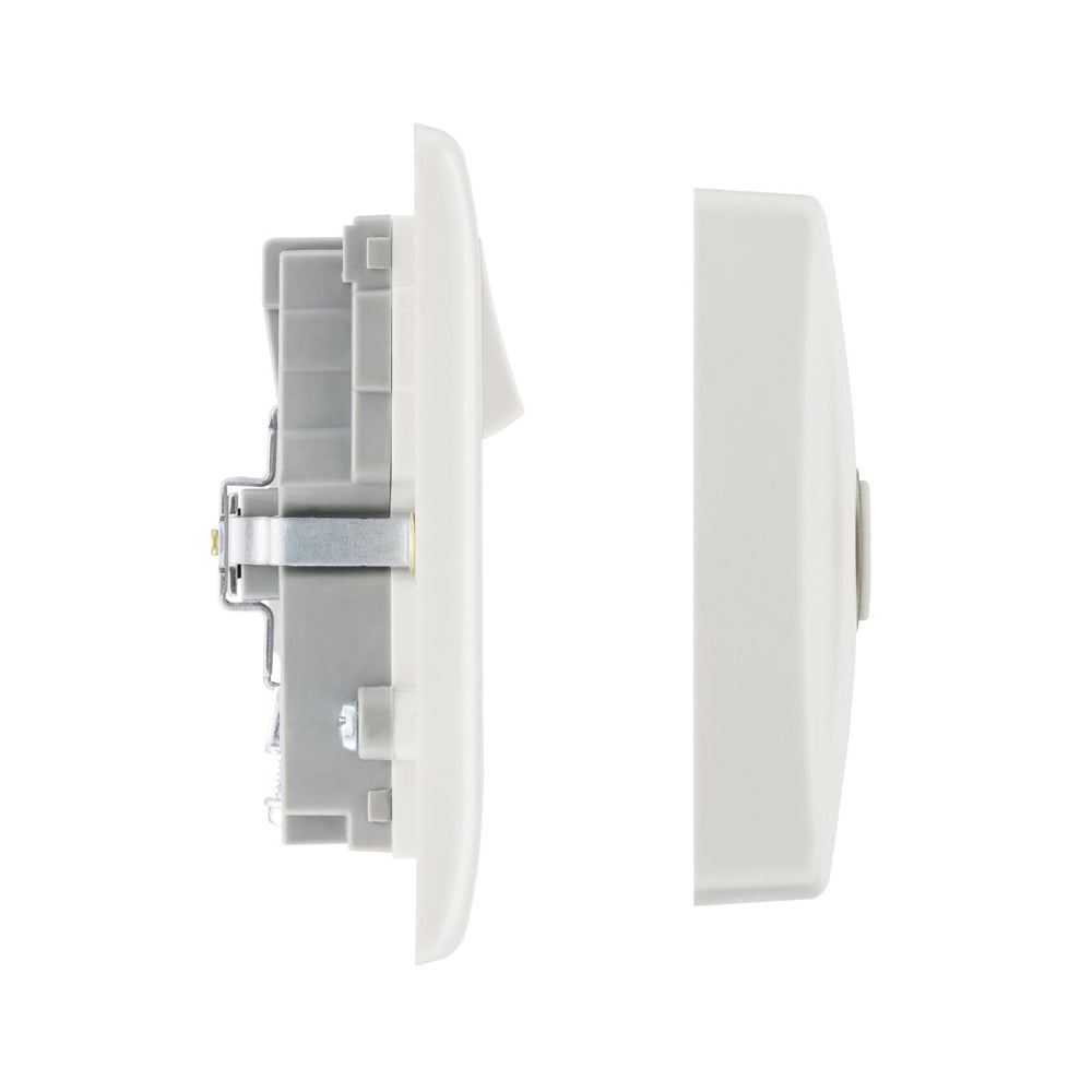 British General Nexus Double Switched 13A Power Socket with Door Chime - White
