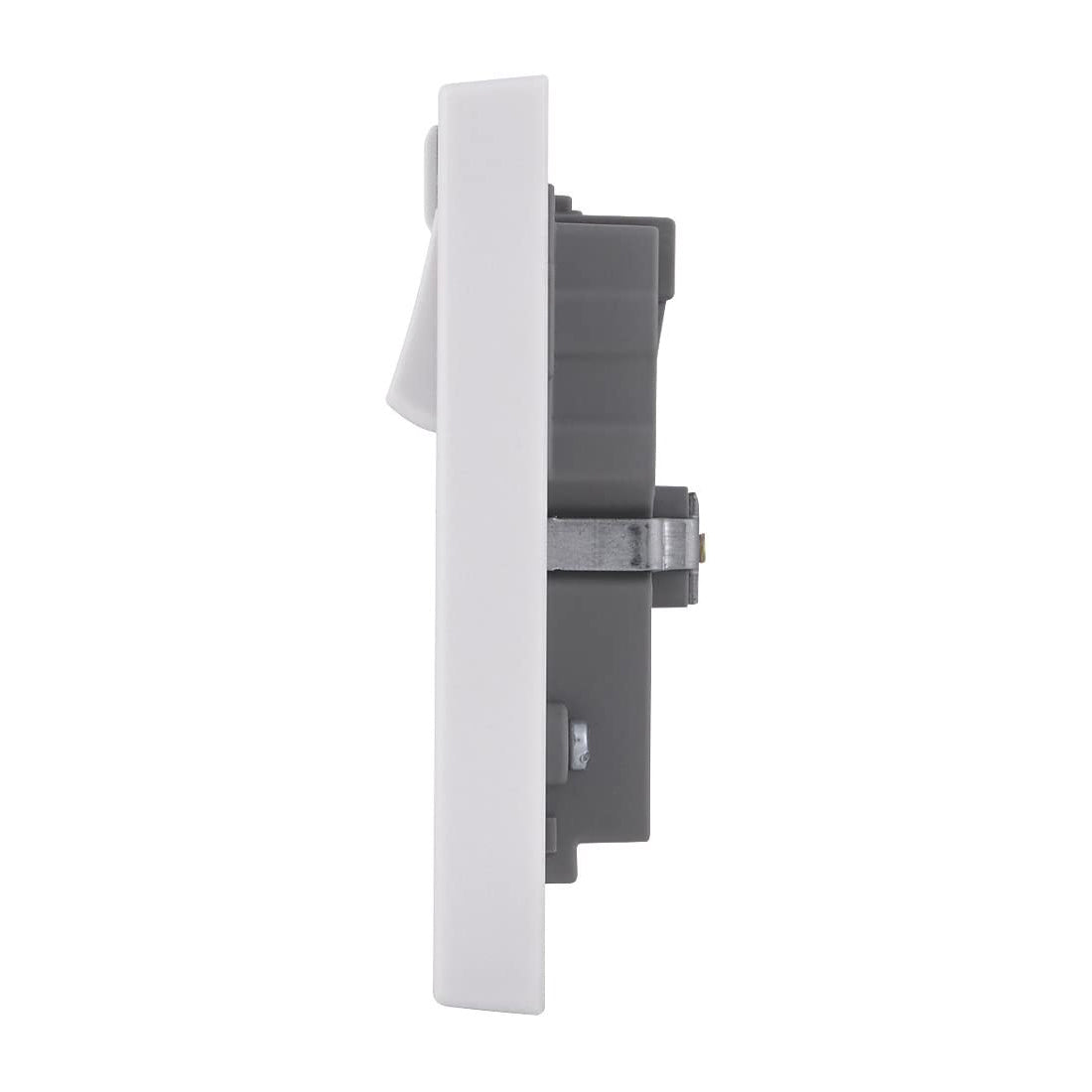 British General Square Edge 13A 2 Gang Switched Socket with Wi-Fi Extender - White