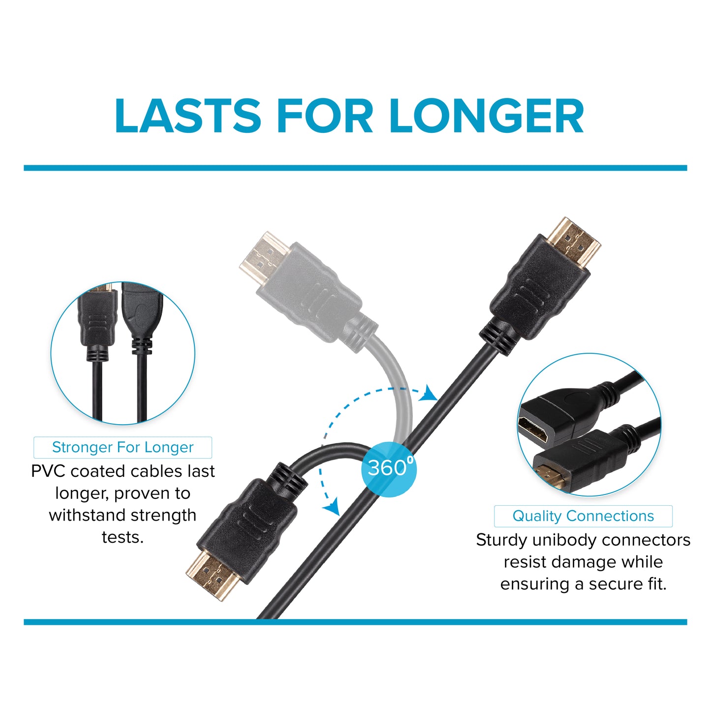 Maplin HDMI Male to HDMI Female 4K Ultra HD Extension Cable - Black