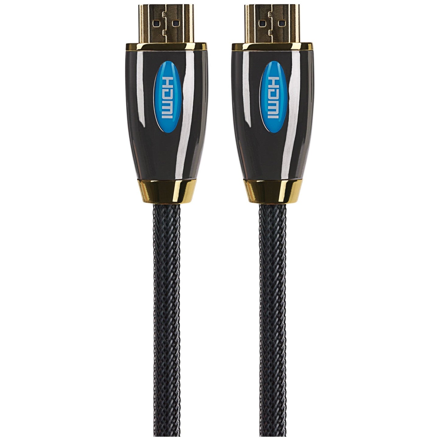 Maplin Pro HDMI to HDMI 4K Ultra HD Braided Cable with Gold Connectors - Black, 3m - maplin.co.uk