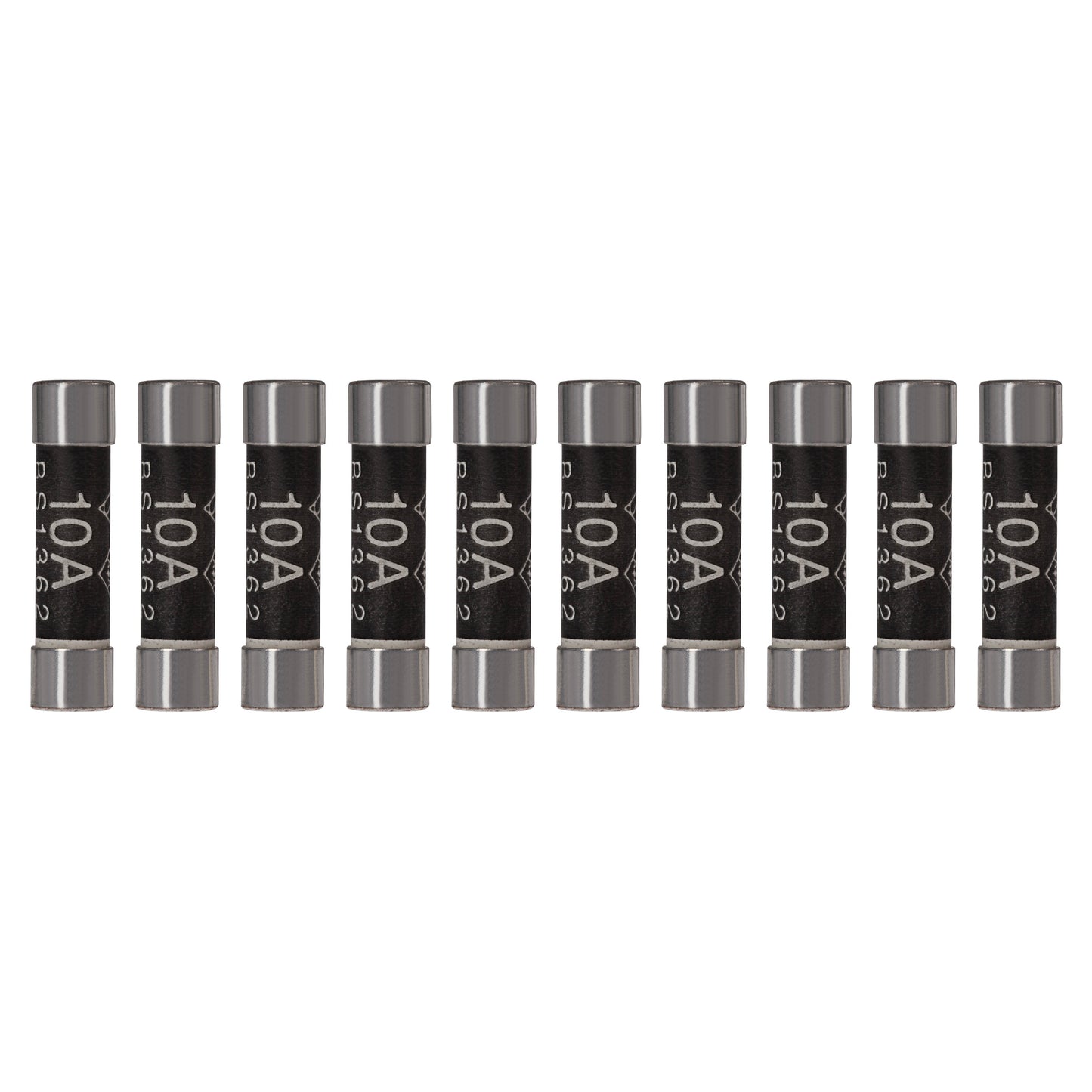 Maplin 10 Amp Domestic Fuse BS1362 6.3mm x 25.4mm - Pack of 10