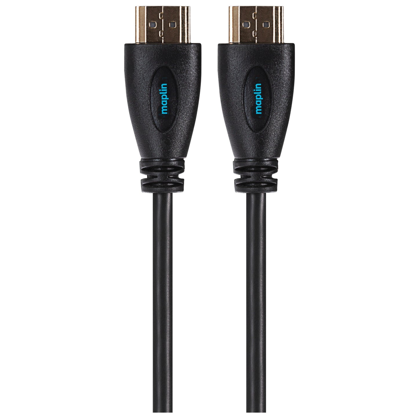 Maplin Thin HDMI to HDMI 4K Ultra HD Cable with Ethernet & Gold Connectors - Black, 3m - maplin.co.uk