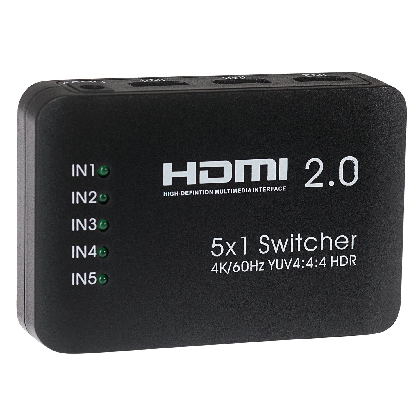 Nikkai HDMI Switch 5 Port in 1 Port Out 4K 60Hz Resolution with Remote Control - Black - maplin.co.uk