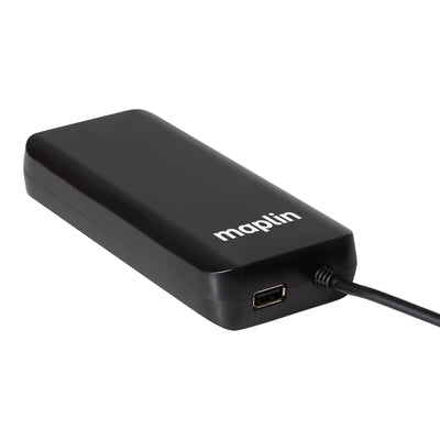Maplin 112W USB-C Laptop Charger Power Supply with 1x USB-A 2.4A PD Port