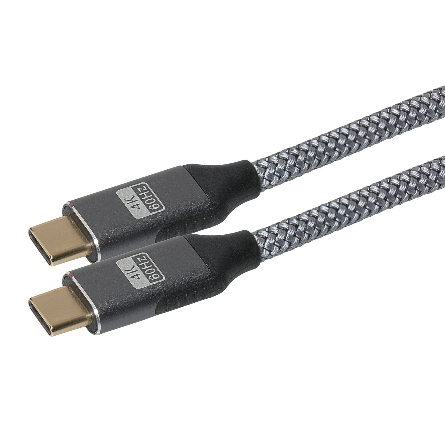 Maplin Pro USB-C to USB-C Gen2 100W 20Gbps Power Delivery Super Speed Data Transfer & Charging Braided Cable - Silver, 3m (Pack of 3)