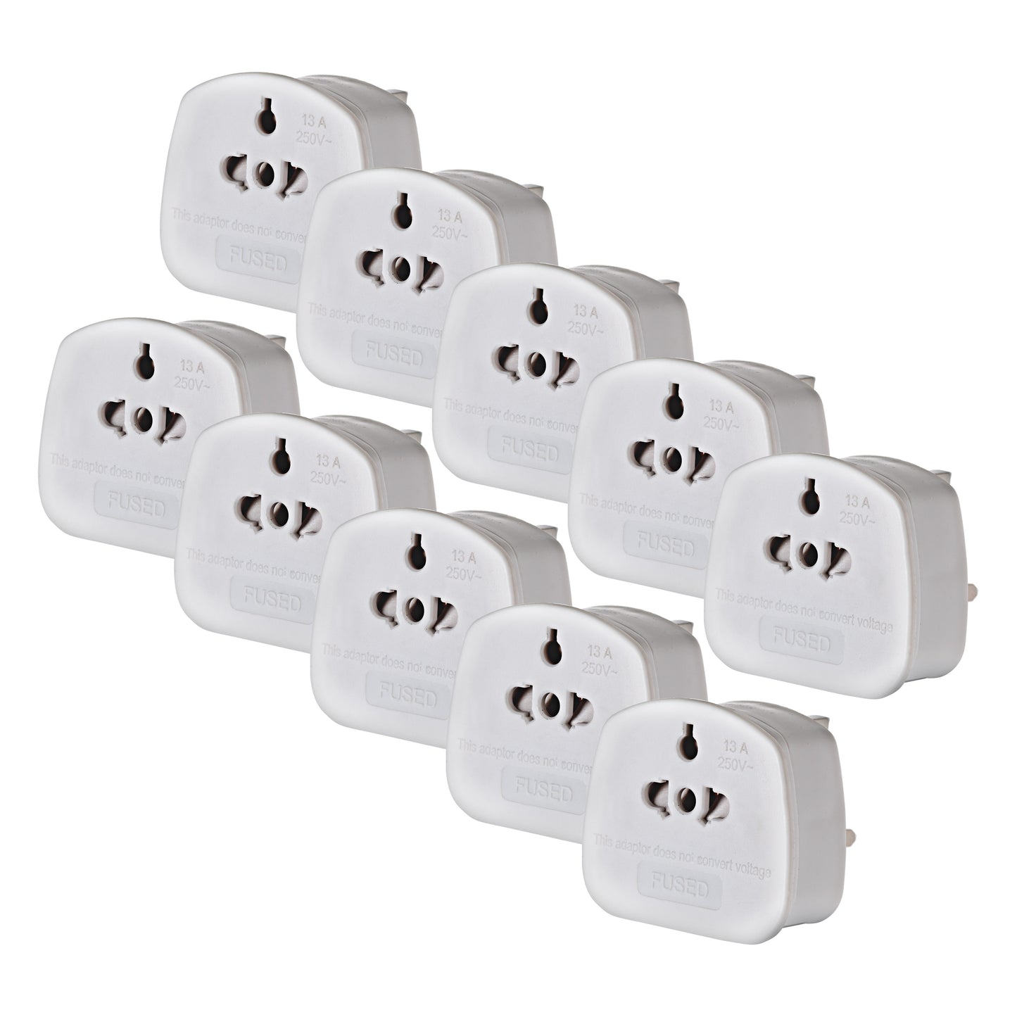 Maplin Worldwide Tourist to UK Travel Adapter Pack of 10