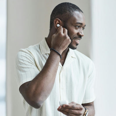 Maplin Wireless Bluetooth Soft Fit Earphones with USB-C Charging Case - White