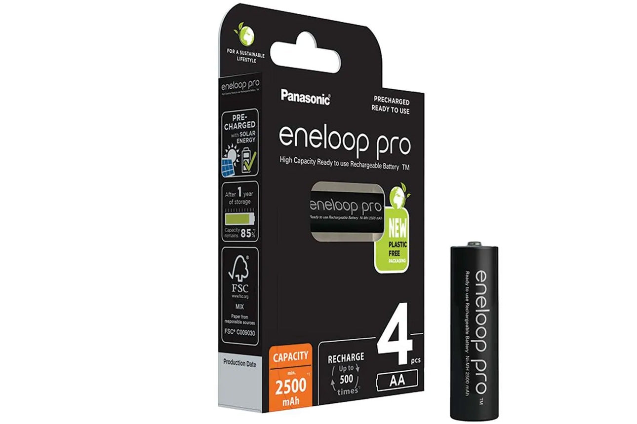Panasonic ENELOOP PRO 1.2V 2500mAh Ni-Mh AA Rechargeable Batteries - Pack of 12