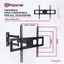 ProperAV Heavy Duty Swing Arm 37" - 70" TV Wall Bracket (35kg Capacity / VESA Max. 600x400) - Black