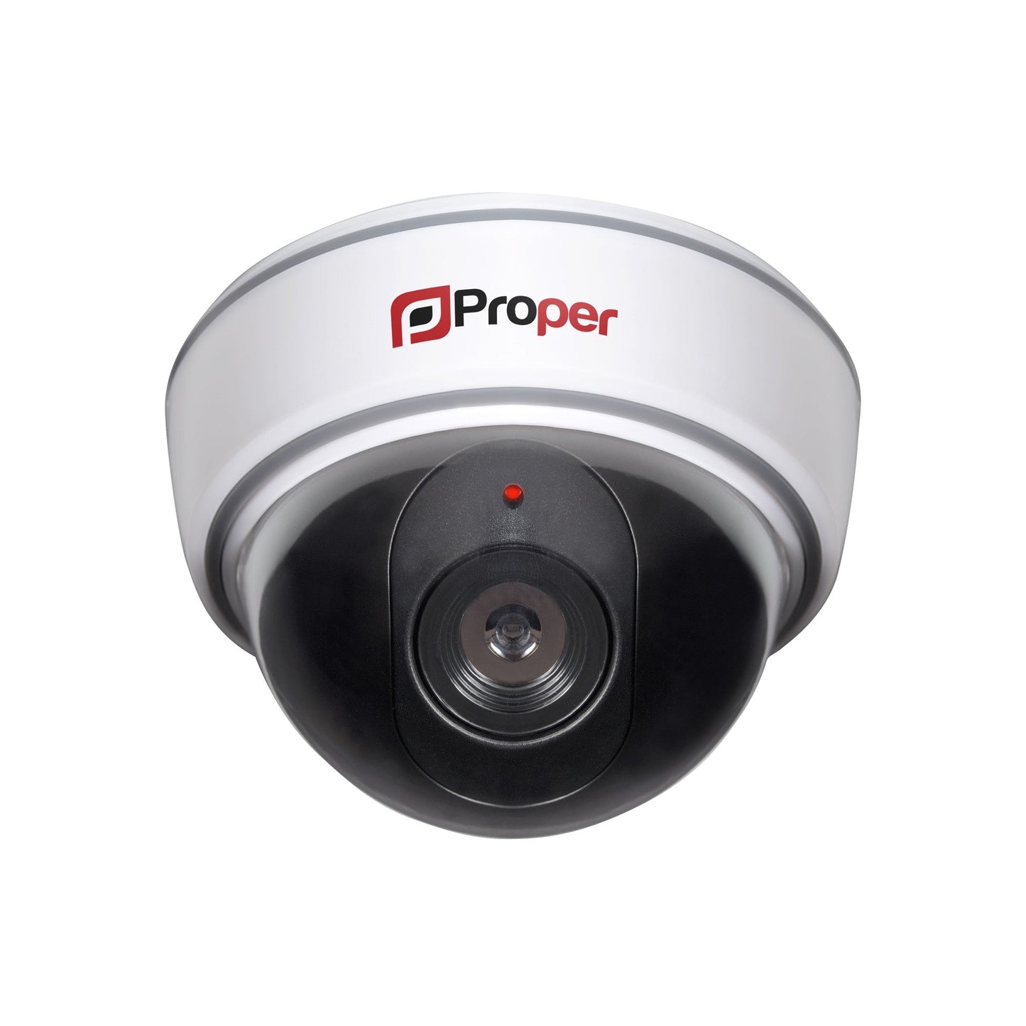 ProperAV Replica Speed Dome Security Camera with LED Flashing Light - Black & White - maplin.co.uk