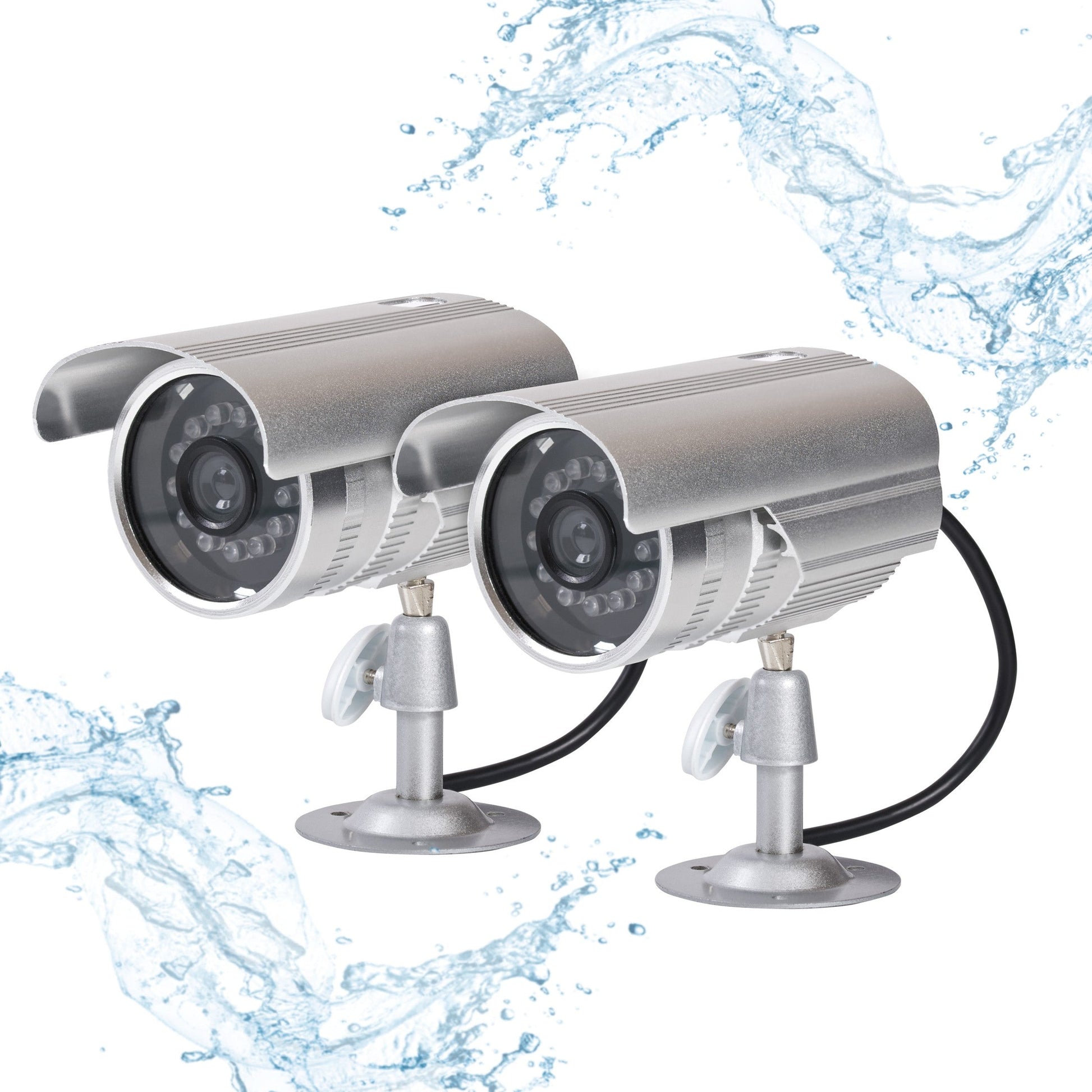 ProperAV Replica Security Camera Kit with 2x Aluminium Cameras - maplin.co.uk