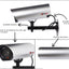 ProperAV Replica Commercial Security Camera with Aluminium 23cm Body & LED Light - Silver - maplin.co.uk