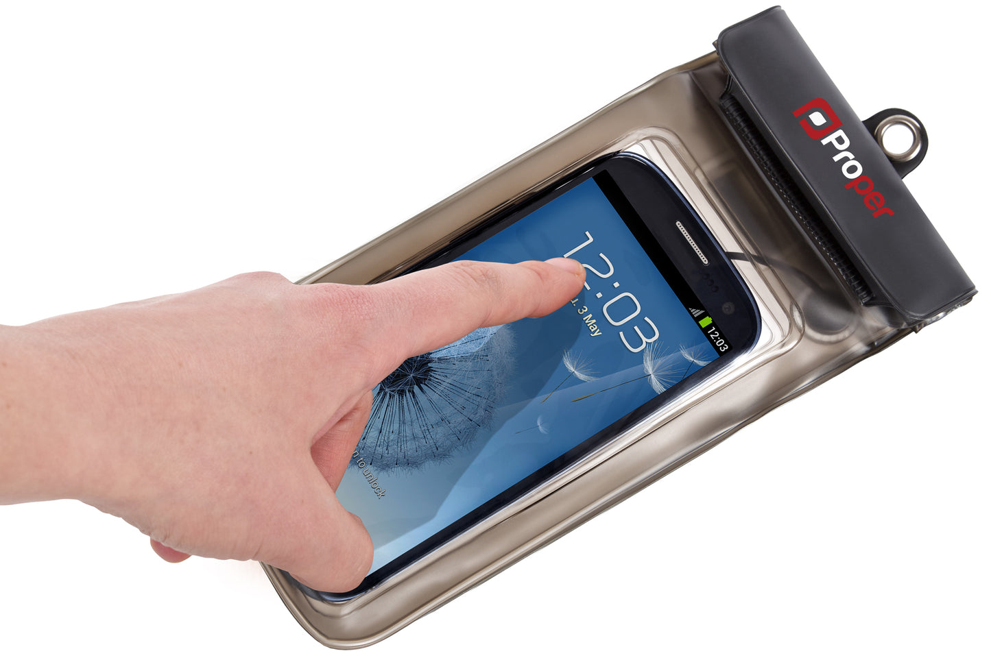 ProperAV Waterproof Case with Waterproof Earphones for Smartphones