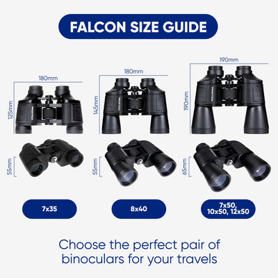 PRAKTICA Falcon 10x50mm Porro Prism Field Binoculars - Black