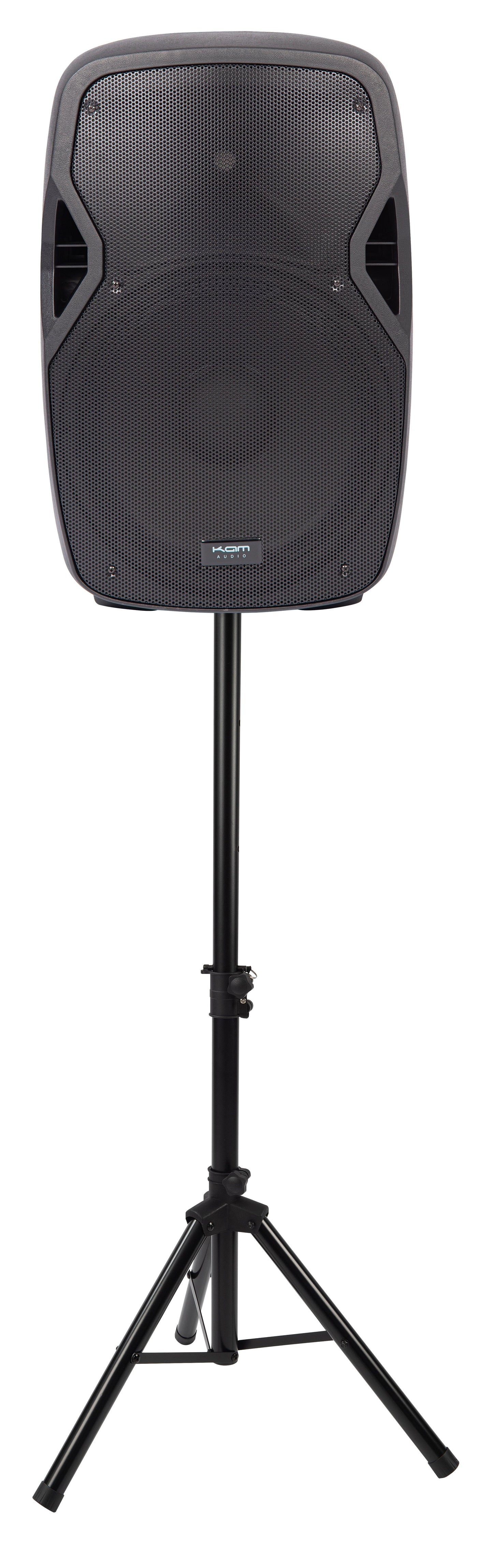Kam 15" 300W RMS / 1200W Peak Bluetooth Active Speaker with Speaker Stand