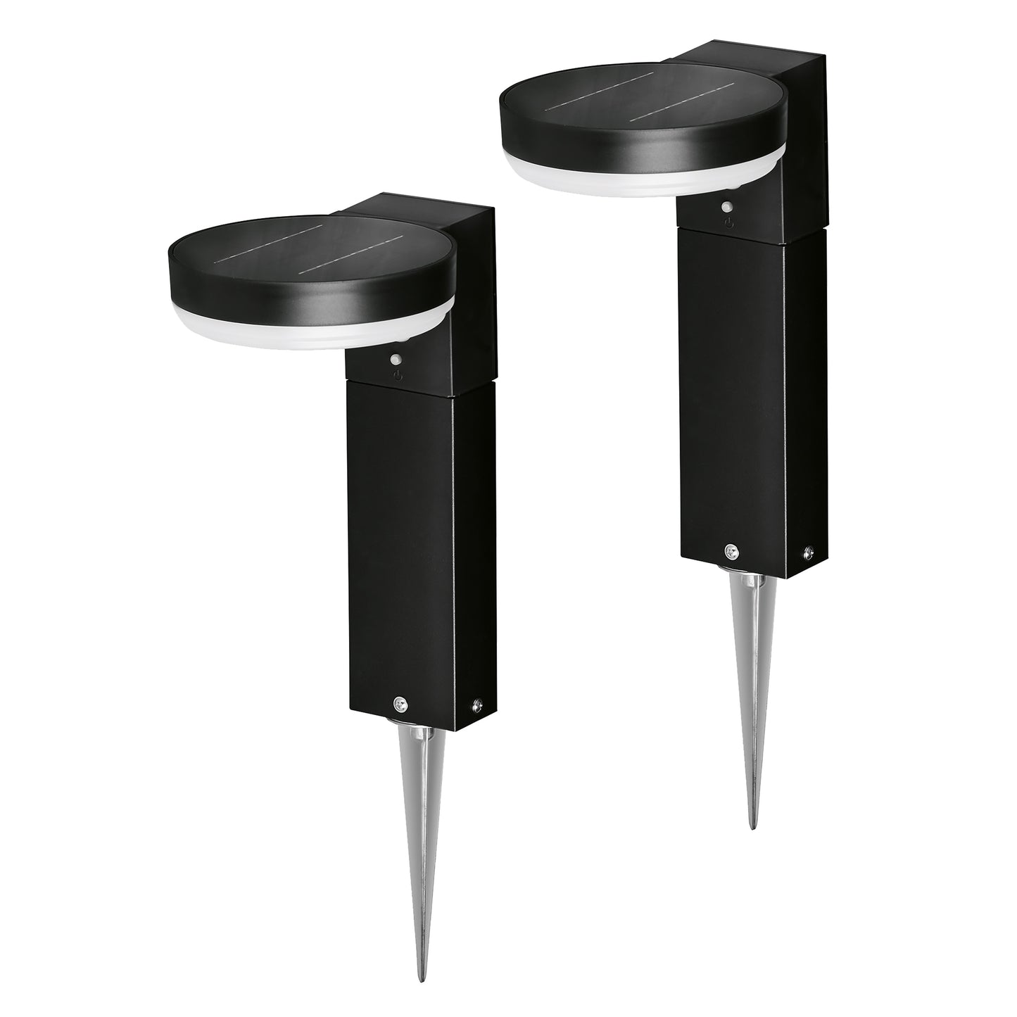 4lite Antheia Solar IP54 Die-Cast Aluminium LED Outdoor Step Light with Built in PIR Motion Sensor Pack of 2