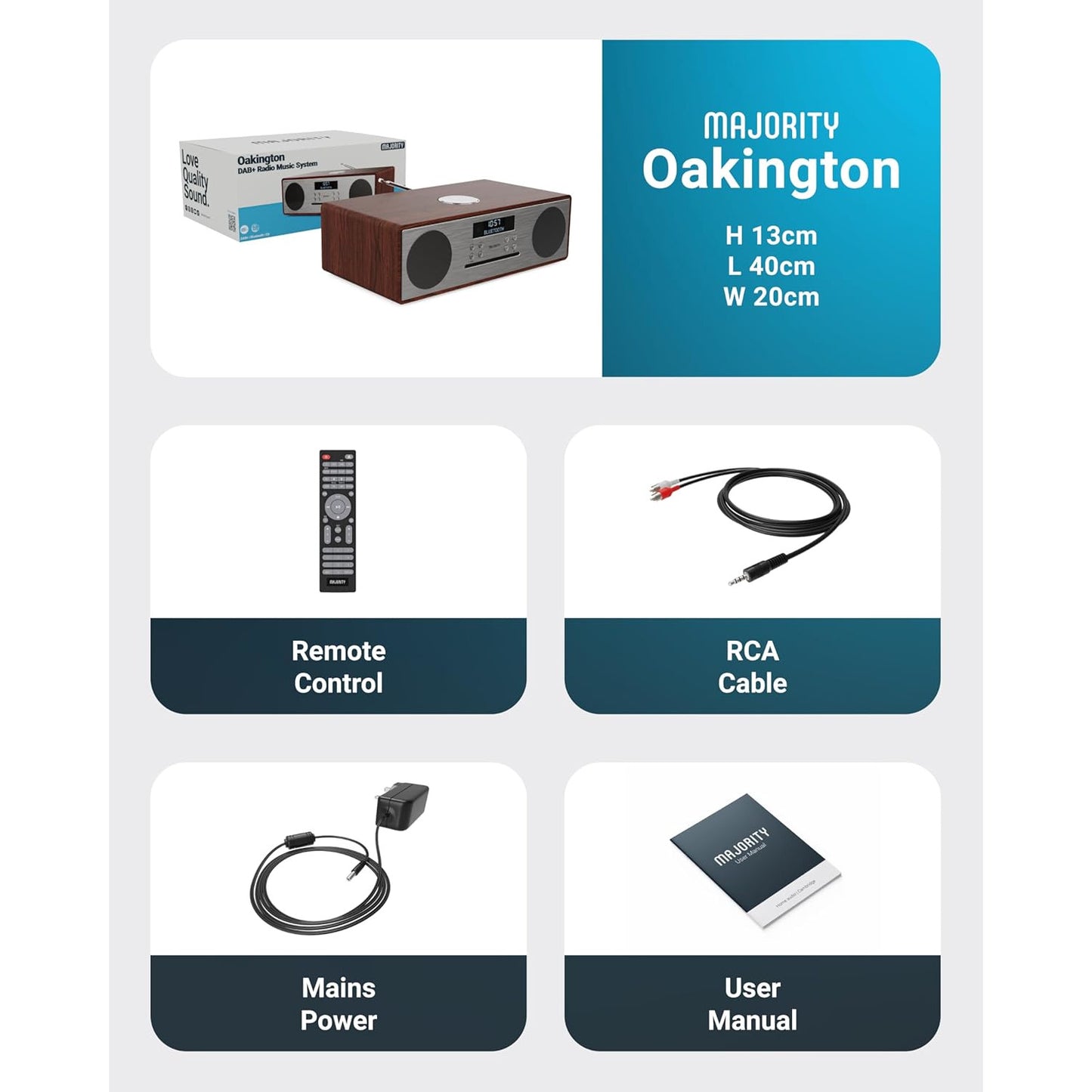 Majority Oakington DAB Radio CD Player