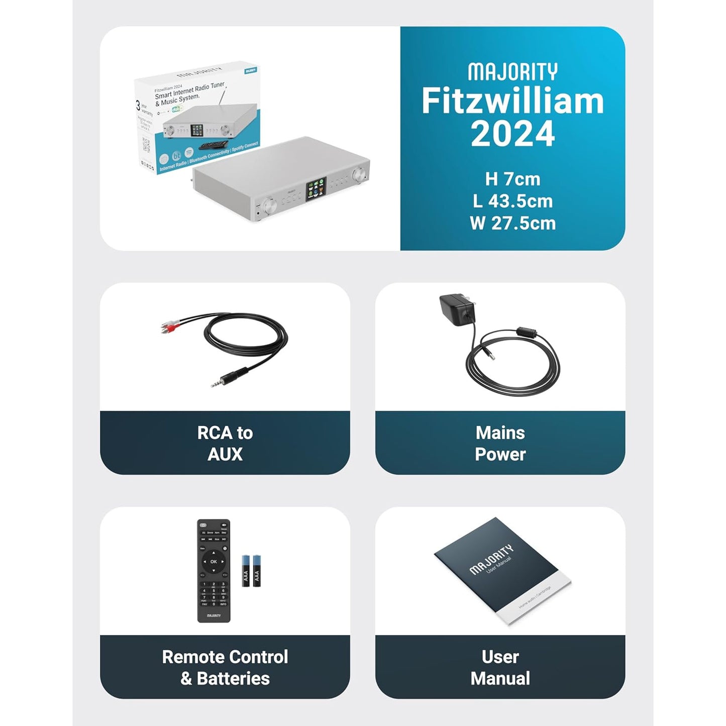 Majority Fitzwilliam 2 Internet Radio Tuner