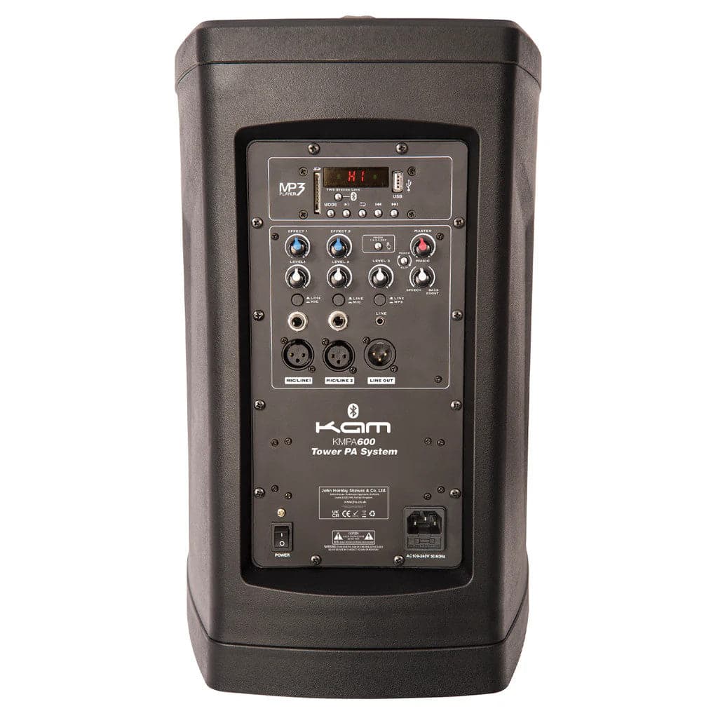 KAM 240W Compact Tower PA System with Lighting