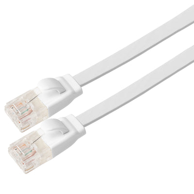 Maplin RJ45 CAT6 UTP Flat Ethernet LAN Cable - White