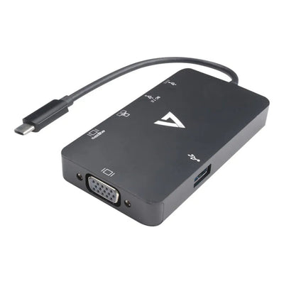 V7 Single Display 4K Ultra HD USB-C Docking Station with 100W Power Delivery