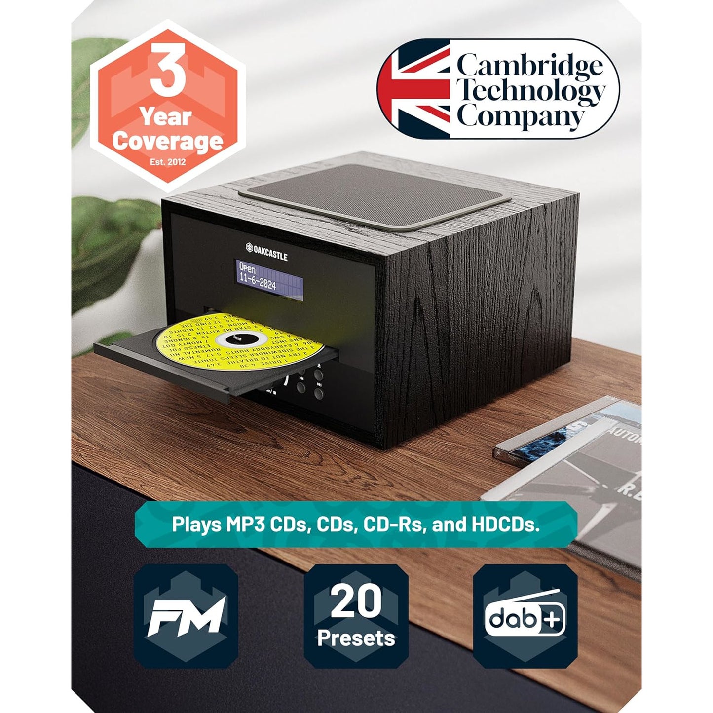 Oakcastle DAB400 DAB & FM Radio Music System