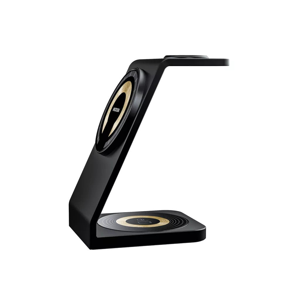 Microdia SNAPStation Aluminaire 23W 3-in-1 MagSafe Magnetic Wireless Charging Station - Black