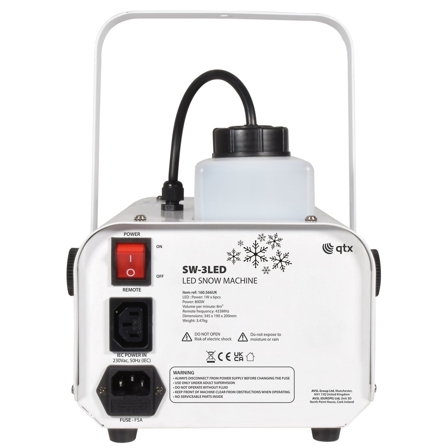 QTX SW-3LED 800W LED Snow Machine