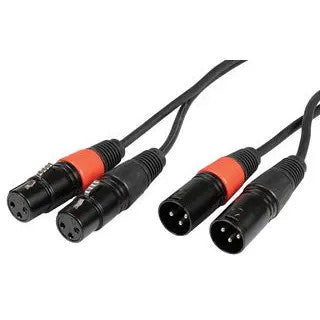 Citronic Classic Audio 2 x XLR Female to 2 x XLR Male Cable - Black