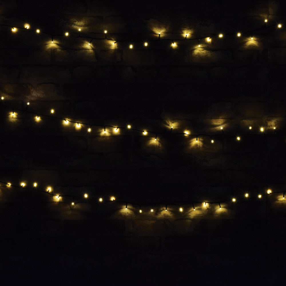 Lyyt Multi-Sequence LED Indoor/Sheltered Outdoor String Lights with 24-Hour Auto-Timer Warm White