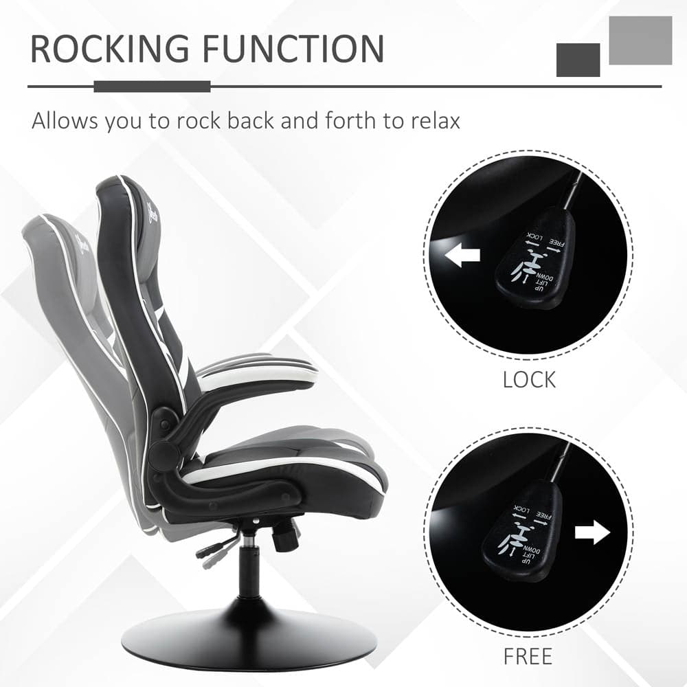 Maplin Plus Faux Leather Ergonomic Adjustable Gaming Chair with Pedestal Base