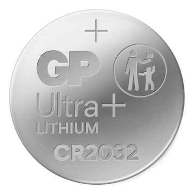 GP CR2032 Ultra Plus 3V Lithium Coin Cell Batteries - Pack of 2