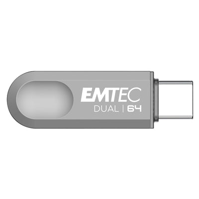 EMTEC 64GB Dual USB-A 3.2 / USB-C D280 Flash Drive
