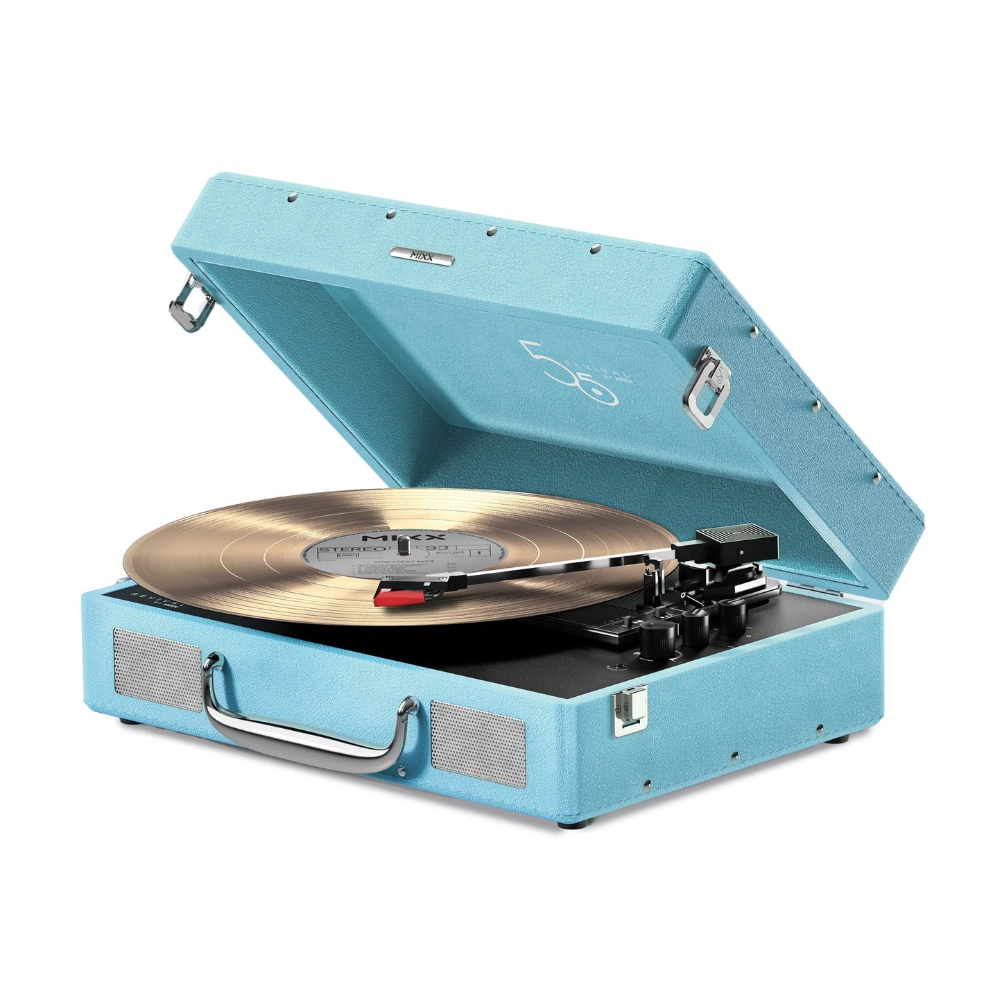 Mixx Revival 55 Stereo Vinyl Record Deck Blue