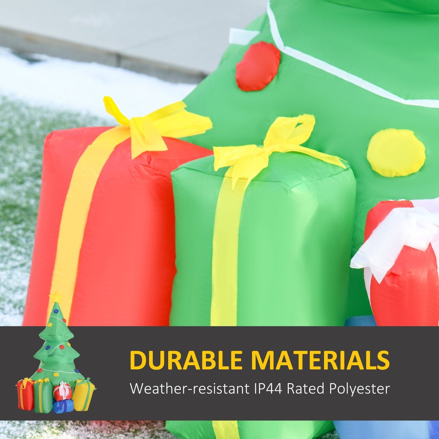 HOMCOM 5ft LED Inflatable Christmas Tree Decoration - maplin.co.uk