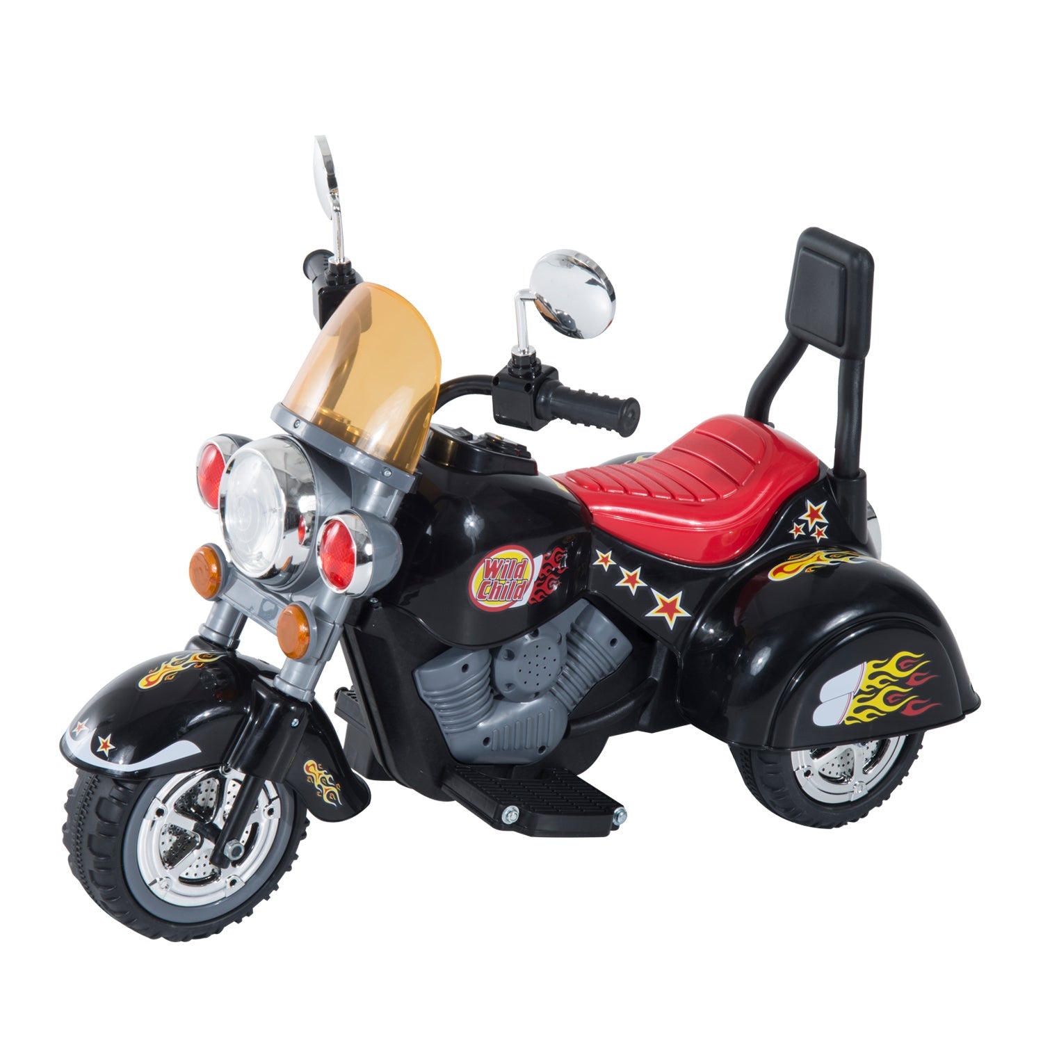 Maplin Plus Kids Electric 6V Battery Operated Ride On Toy Motorbike Scooter Trike - Black - maplin.co.uk