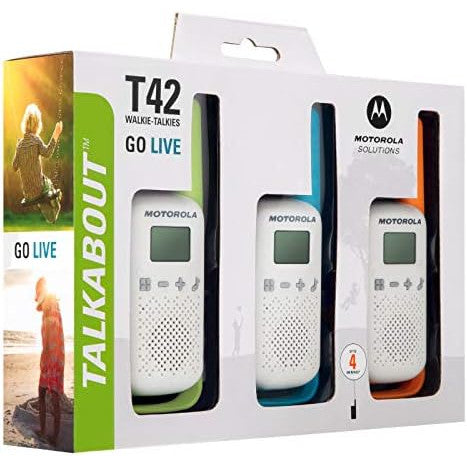 Motorola T42 Talkabout Walkie Talkie - Triple Pack