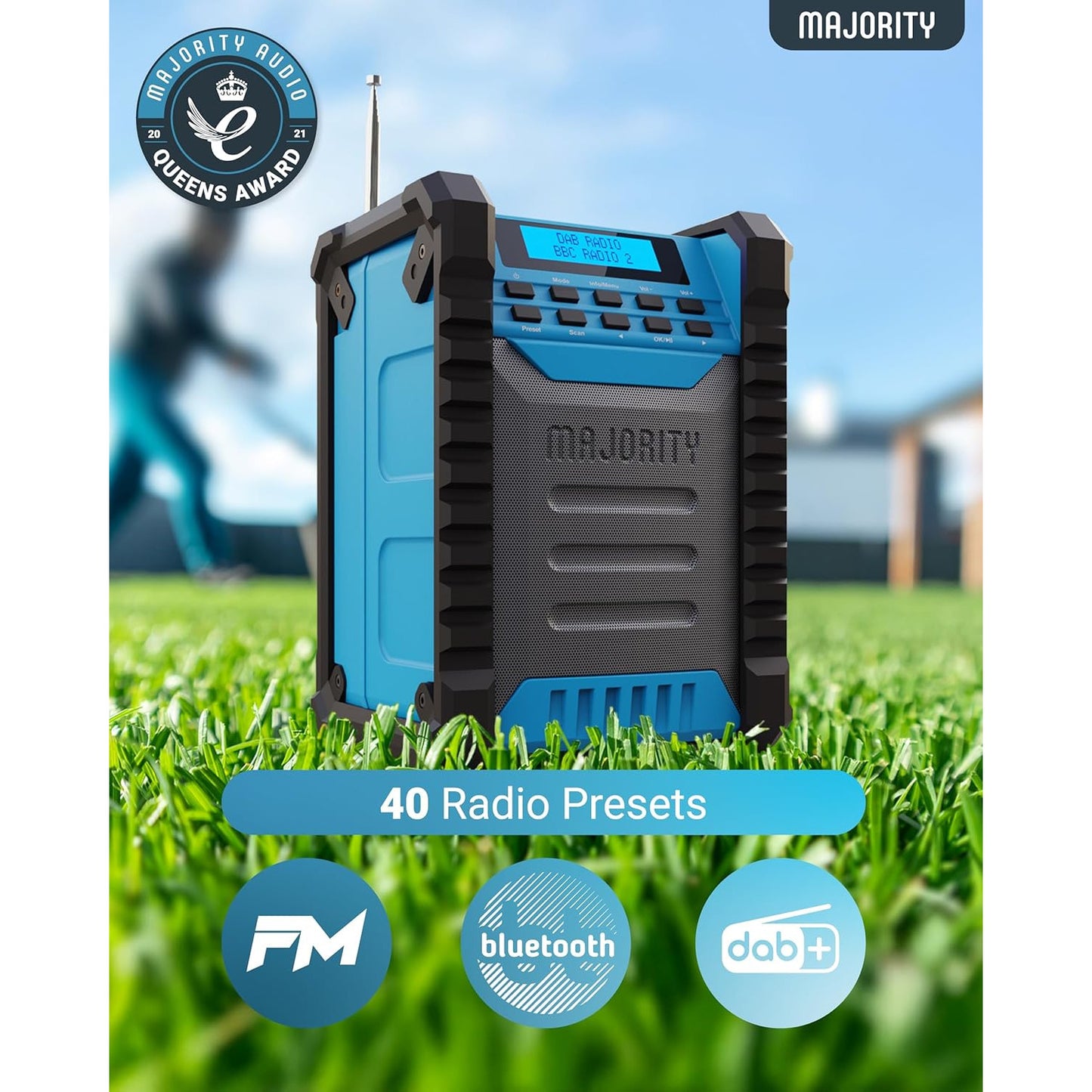 Majority Landbeach Portable Bluetooth Jobsite DAB+ Radio