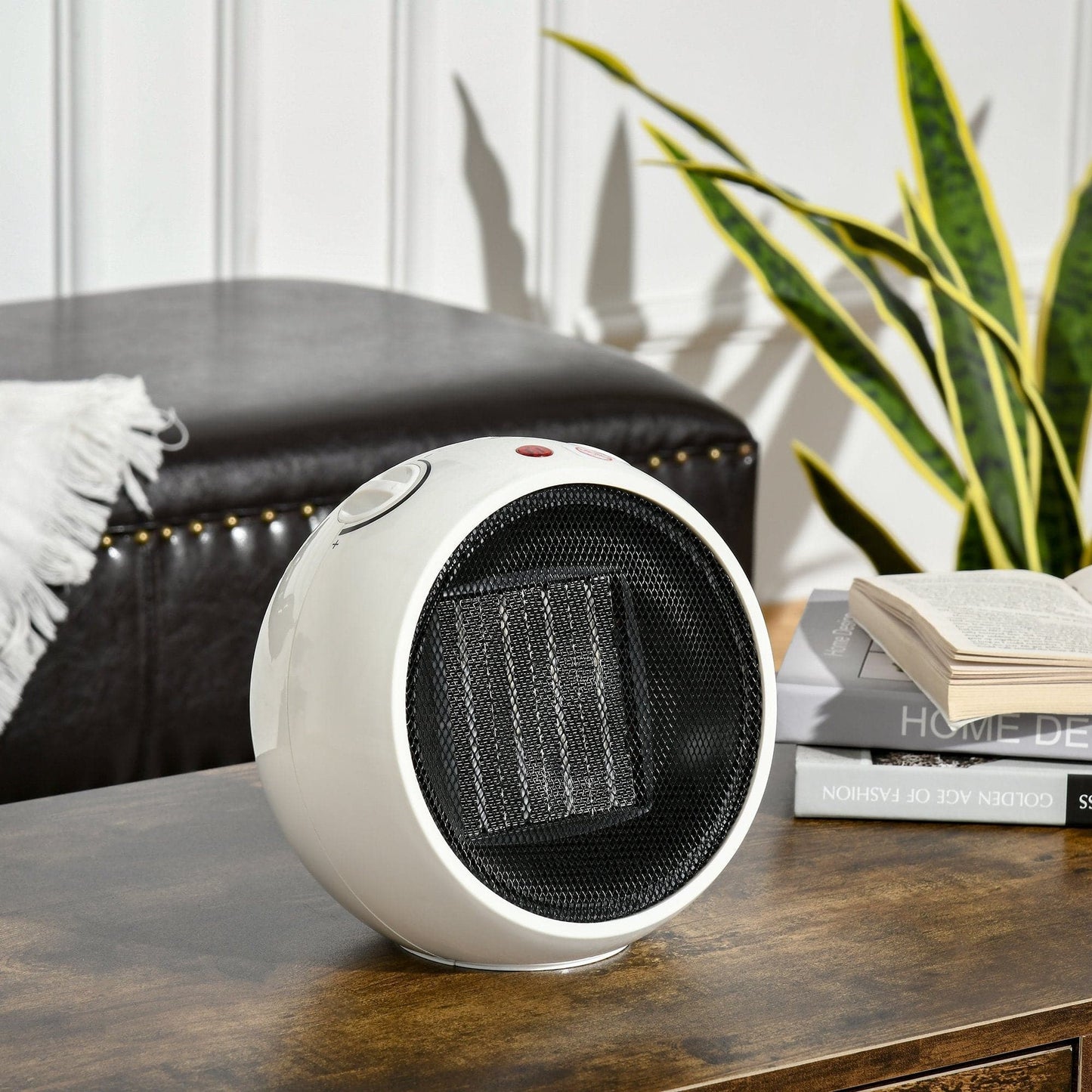 HOMCOM Small Space Ceramic Heater with 3 Heating Modes & Adjustable Temperature - maplin.co.uk