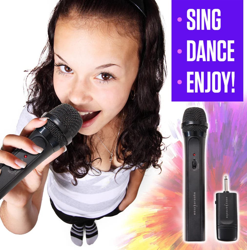 Easy Karaoke Wireless Microphone - Black