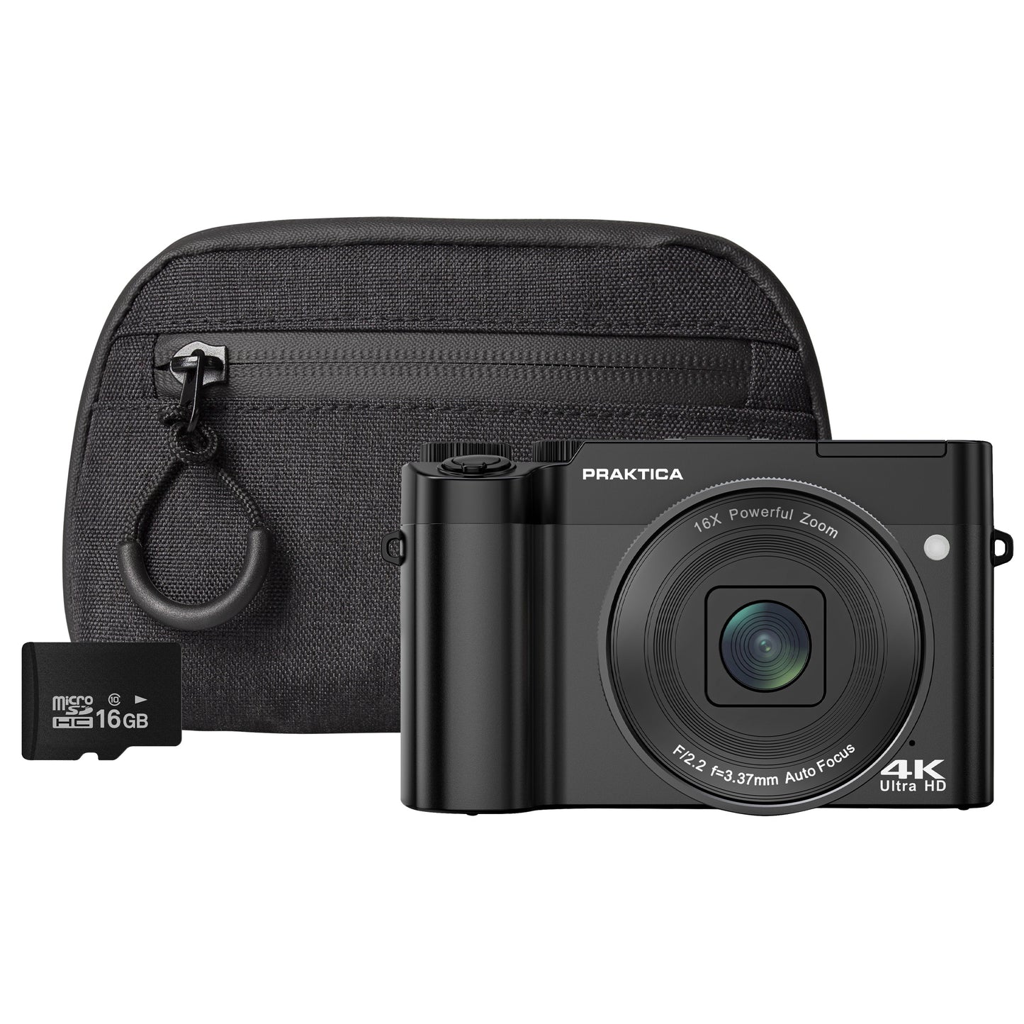 Praktica DZ16 Mirrorless Camera Camera + 16GB MicroSD Card + Compact Case
