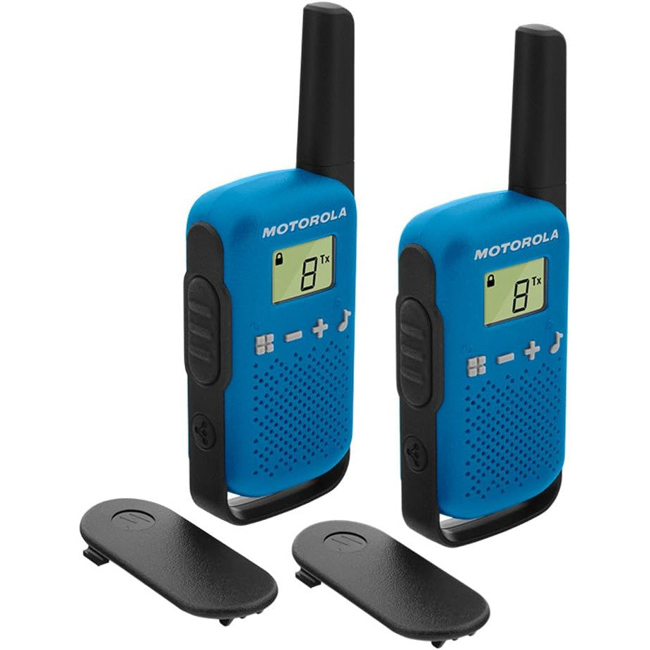 Motorola T42 Talkabout Walkie Talkie - Twin Pack Blue