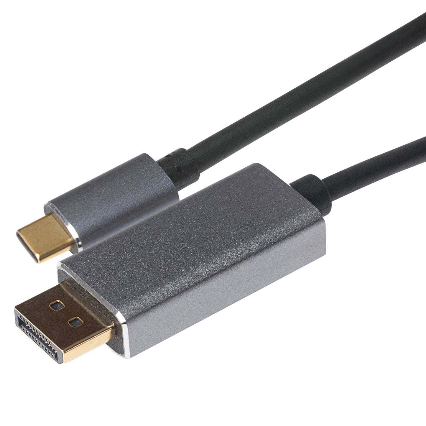 Maplin 8K USB-C to DisplayPort V1.4 Cable with Gold Connectors - Black & Silver, 2m - maplin.co.uk